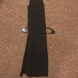 Black maxi skirt with slits